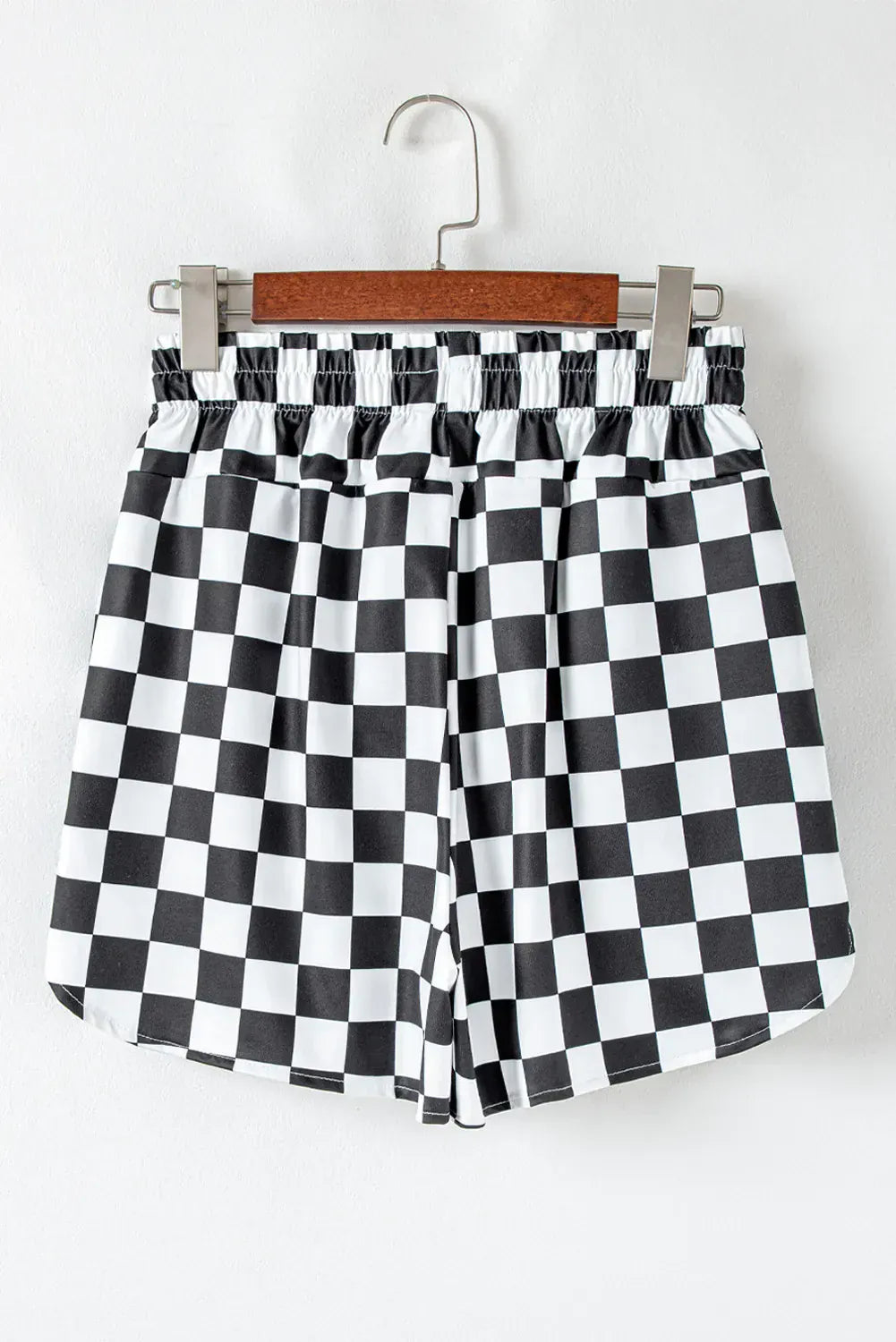 Checkered Print High Waist Casual Shorts-Shorts-Krush Kandy, Women's Online Fashion Boutique Located in Phoenix, Arizona (Scottsdale Area)