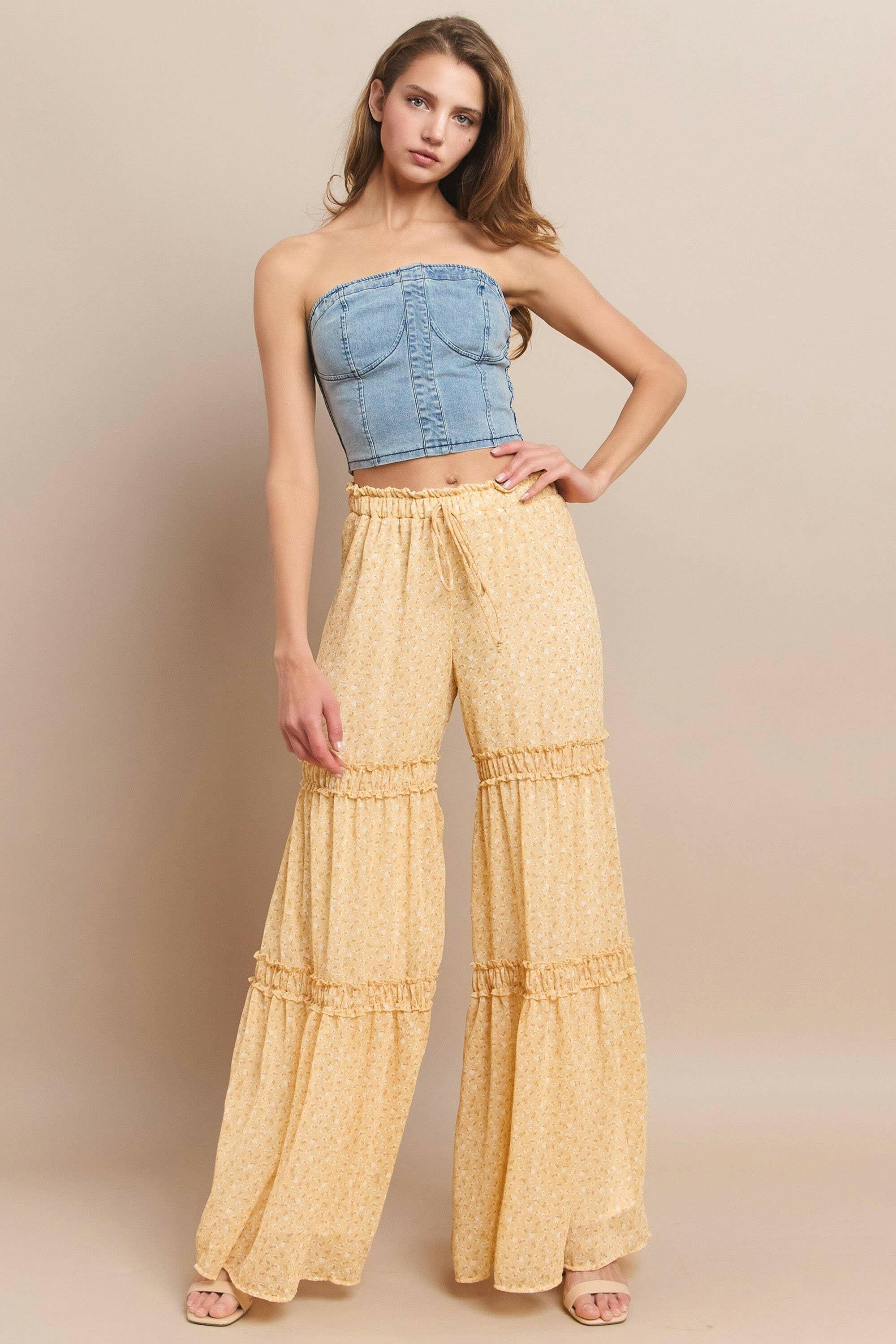 Sunset Stroll Floral Palazzo Pants-Pants-Krush Kandy, Women's Online Fashion Boutique Located in Phoenix, Arizona (Scottsdale Area)