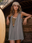 Half Zipped Hooded Sleeveless Romper-Krush Kandy, Women's Online Fashion Boutique Located in Phoenix, Arizona (Scottsdale Area)