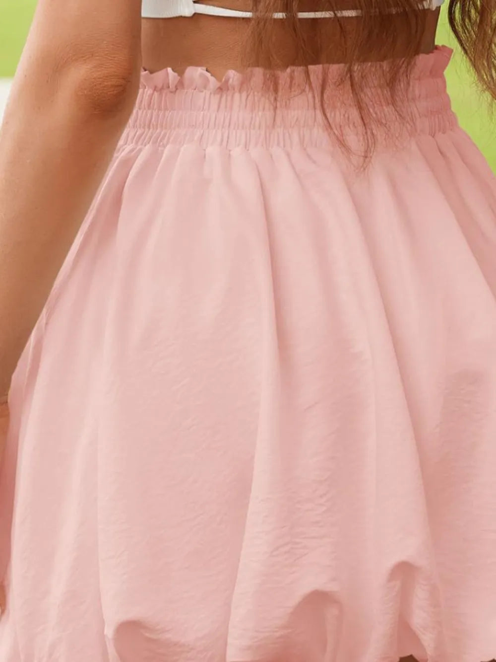 Frill Smocked Mini Skirt-Skirts-Krush Kandy, Women's Online Fashion Boutique Located in Phoenix, Arizona (Scottsdale Area)