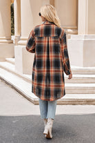 Mandy Plaid Collared Neck Long Sleeve Coat-Jackets-Krush Kandy, Women's Online Fashion Boutique Located in Phoenix, Arizona (Scottsdale Area)