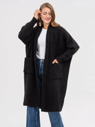 Pocketed Open Front Long Sleeve Longline Cardigan-Krush Kandy, Women's Online Fashion Boutique Located in Phoenix, Arizona (Scottsdale Area)