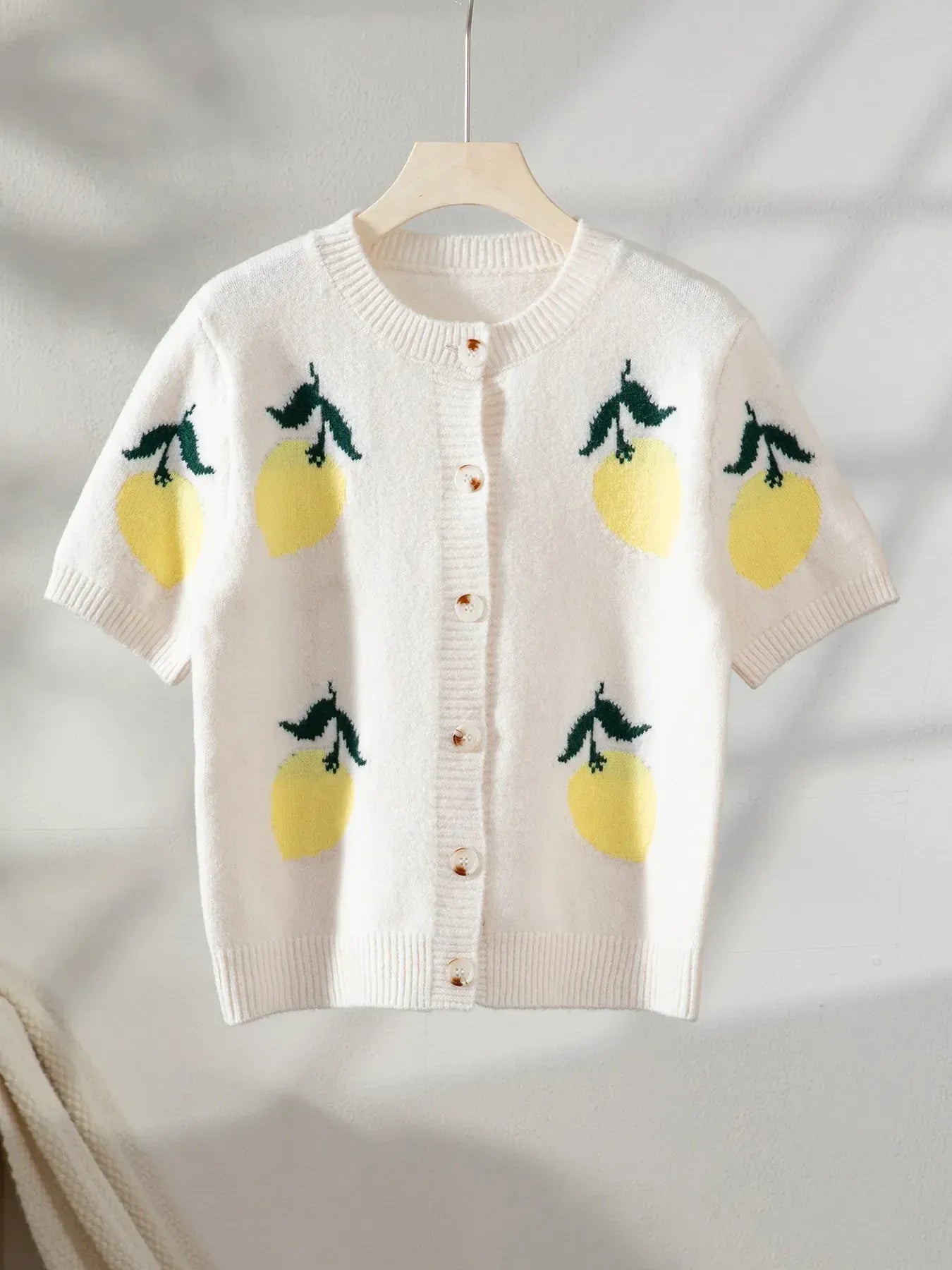 Lemon Button-Up Long Sleeve Cardigan-Tops-Krush Kandy, Women's Online Fashion Boutique Located in Phoenix, Arizona (Scottsdale Area)