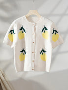 Lemon Button-Up Long Sleeve Cardigan-Tops-Krush Kandy, Women's Online Fashion Boutique Located in Phoenix, Arizona (Scottsdale Area)