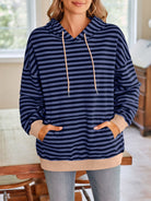 Lovelet Drawstring Striped Long Sleeve Hoodie-Krush Kandy, Women's Online Fashion Boutique Located in Phoenix, Arizona (Scottsdale Area)