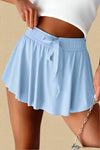 Drawstring High Waist Lined Tennis Skorts-Skorts-Krush Kandy, Women's Online Fashion Boutique Located in Phoenix, Arizona (Scottsdale Area)