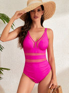 V-Neck Spaghetti Strap One-Piece Swimwear | S-2X-Krush Kandy, Women's Online Fashion Boutique Located in Phoenix, Arizona (Scottsdale Area)