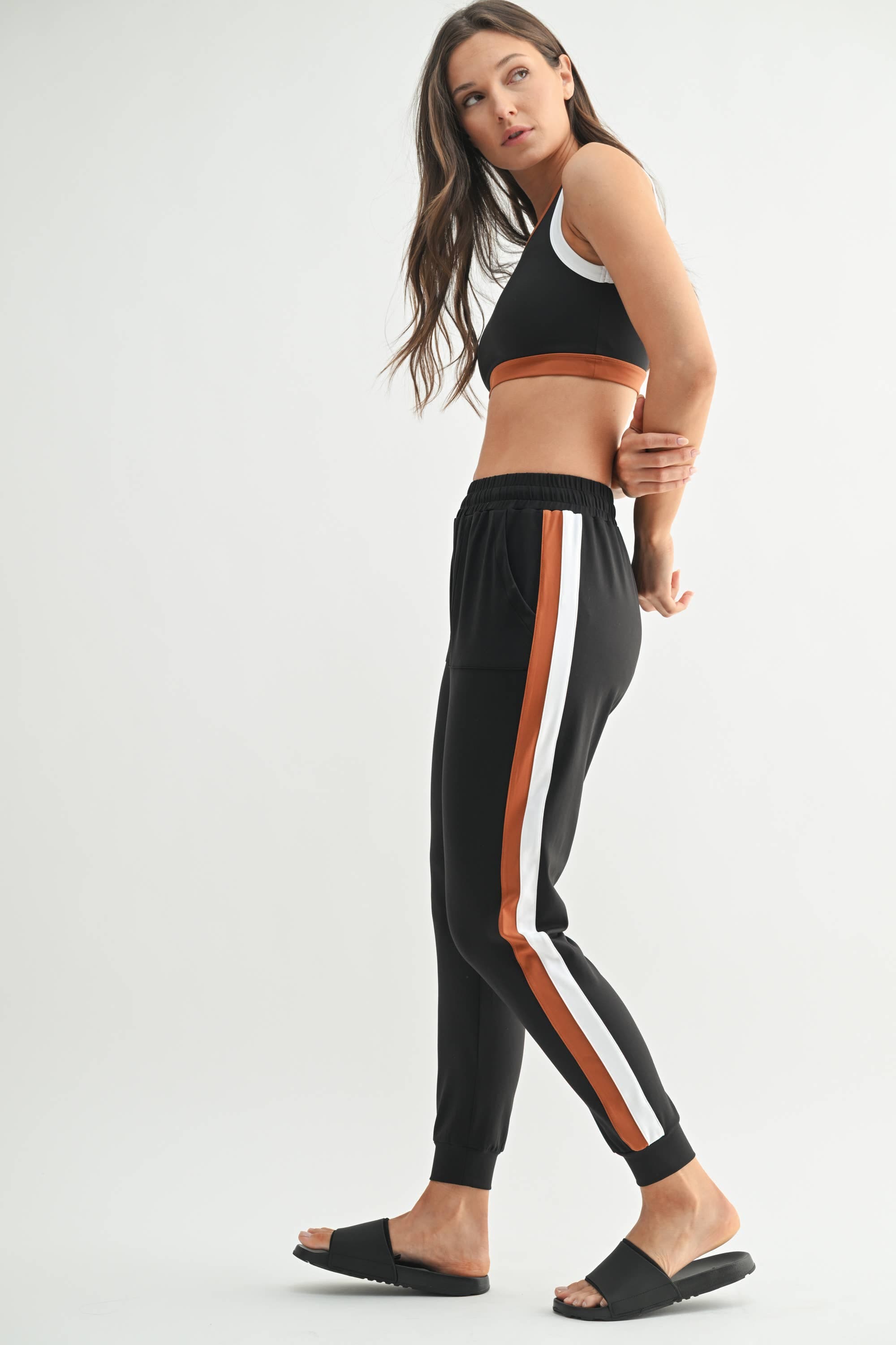 Polyester-Spandex Active Jogger and Sports Bra Set-2 Piece Outfit Sets-Krush Kandy, Women's Online Fashion Boutique Located in Phoenix, Arizona (Scottsdale Area)