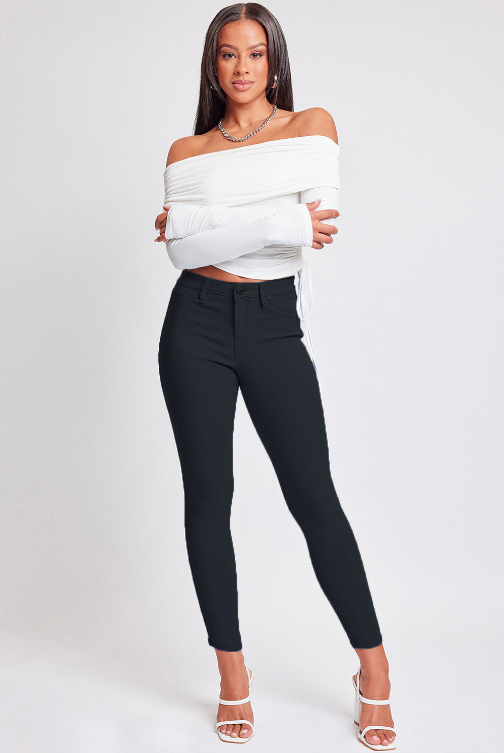 YMI Jeanswear Full Size Hyperstretch Mid-Rise Skinny Pants-Krush Kandy, Women's Online Fashion Boutique Located in Phoenix, Arizona (Scottsdale Area)