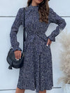 Animal Print Mock Neck Flounce Sleeve Dress-Dresses-Krush Kandy, Women's Online Fashion Boutique Located in Phoenix, Arizona (Scottsdale Area)
