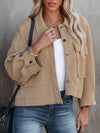 Button Up Long Sleeve Jacket-Jackets-Krush Kandy, Women's Online Fashion Boutique Located in Phoenix, Arizona (Scottsdale Area)