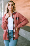 Plaid Button Down Collared Jacket-Krush Kandy, Women's Online Fashion Boutique Located in Phoenix, Arizona (Scottsdale Area)