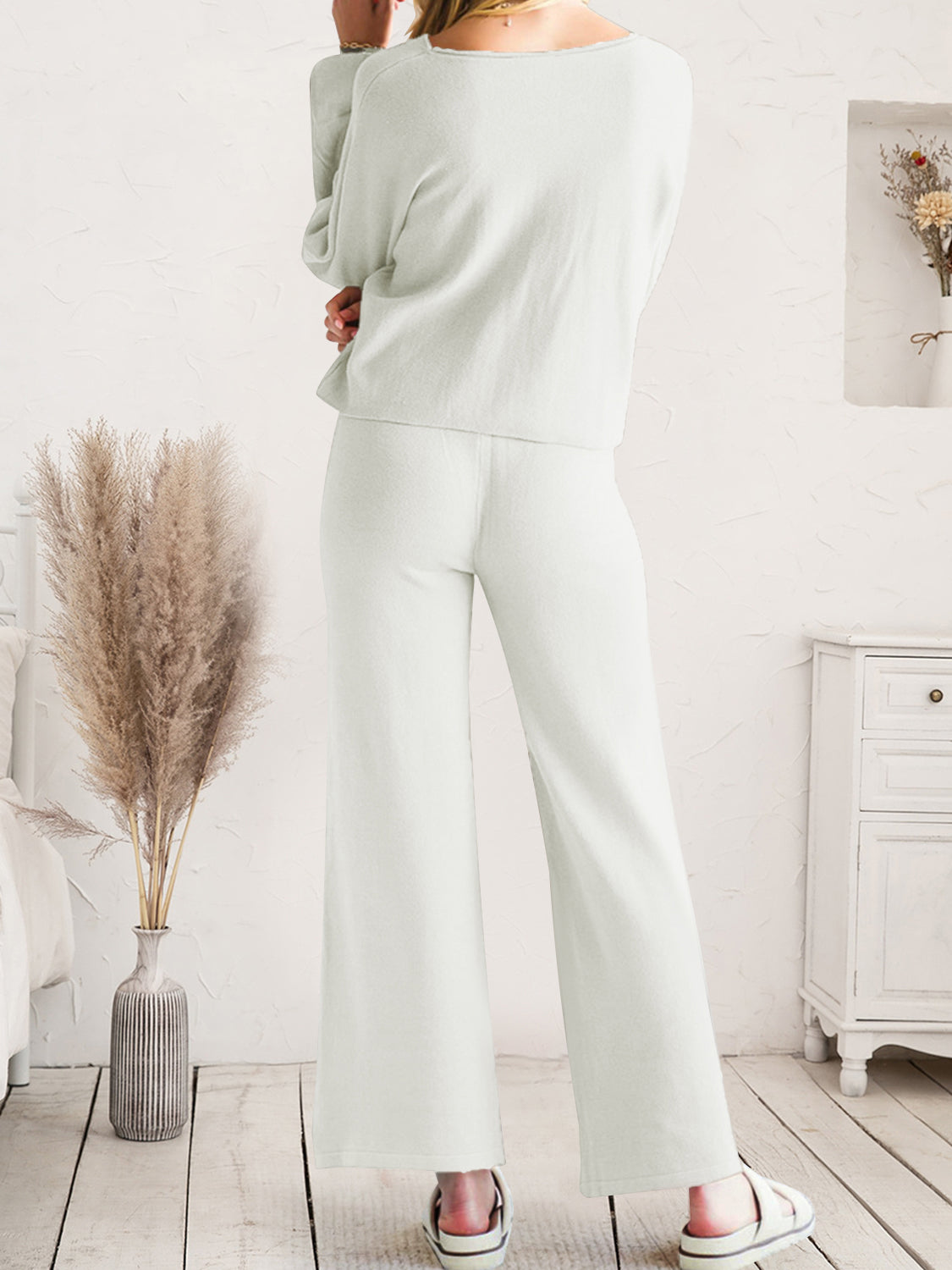 Long Sleeve Lounge Top and Drawstring Pants Set-Krush Kandy, Women's Online Fashion Boutique Located in Phoenix, Arizona (Scottsdale Area)