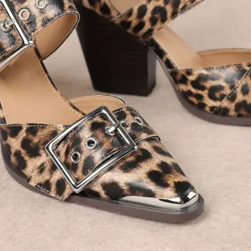 Leopard Hendrix Strappy Buckle Sandal-Shoes-Krush Kandy, Women's Online Fashion Boutique Located in Phoenix, Arizona (Scottsdale Area)