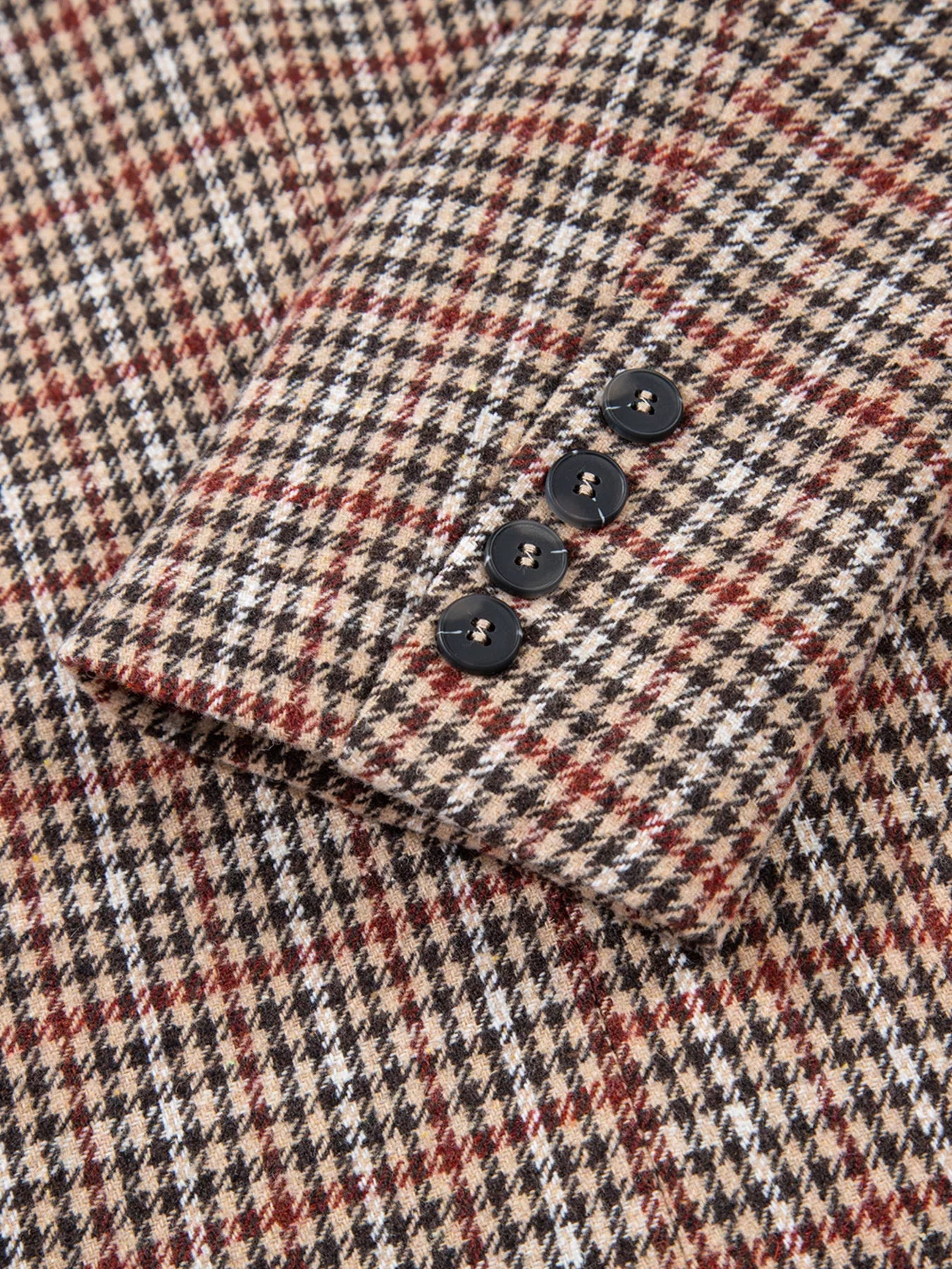 Houndstooth Lapel Collar Blazer-Blazers-Krush Kandy, Women's Online Fashion Boutique Located in Phoenix, Arizona (Scottsdale Area)