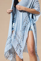 Colored Stitch Cover Up Kimono-Kimono-Krush Kandy, Women's Online Fashion Boutique Located in Phoenix, Arizona (Scottsdale Area)