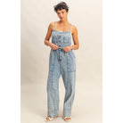 Denim Days Drawstring Jumpsuit-Jumpsuits & Rompers-Krush Kandy, Women's Online Fashion Boutique Located in Phoenix, Arizona (Scottsdale Area)