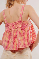 Tied Front Textured Square Neck Cami-Krush Kandy, Women's Online Fashion Boutique Located in Phoenix, Arizona (Scottsdale Area)