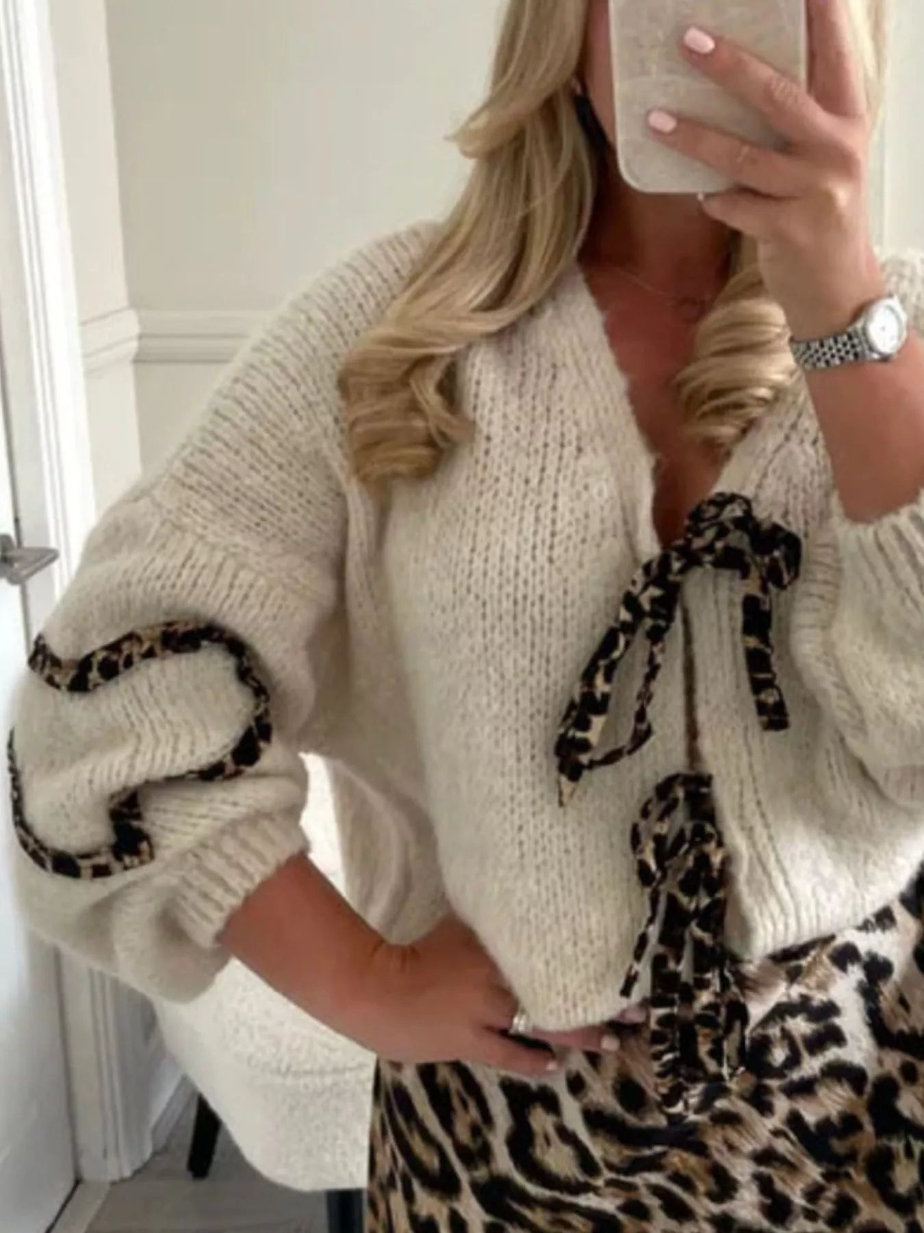 Tie Front Long Sleeve Sweater-Krush Kandy, Women's Online Fashion Boutique Located in Phoenix, Arizona (Scottsdale Area)