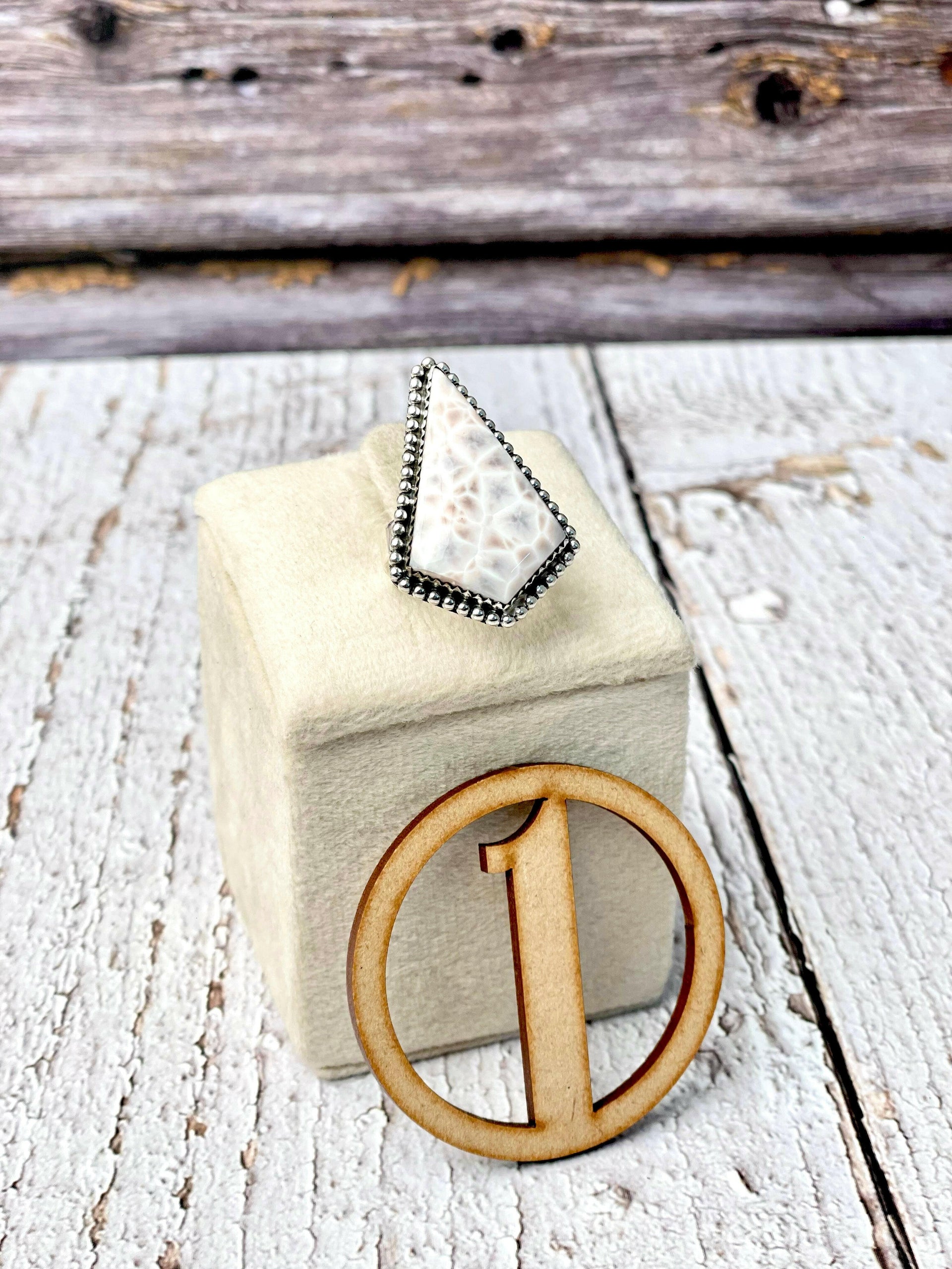 One Of A Kind Pink Larimar Slab Rings-Ring Sizers-Krush Kandy, Women's Online Fashion Boutique Located in Phoenix, Arizona (Scottsdale Area)