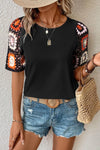 Retro Bloom Crochet Sleeve Tee-Tops-Krush Kandy, Women's Online Fashion Boutique Located in Phoenix, Arizona (Scottsdale Area)