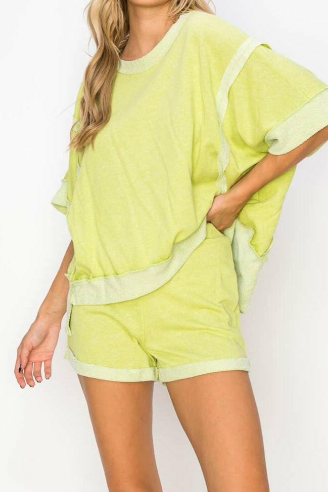 Oversize Reverse Contrast Banded Top-Tops-Krush Kandy, Women's Online Fashion Boutique Located in Phoenix, Arizona (Scottsdale Area)
