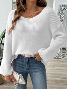 Round Neck Long Sleeve Sweater-Krush Kandy, Women's Online Fashion Boutique Located in Phoenix, Arizona (Scottsdale Area)