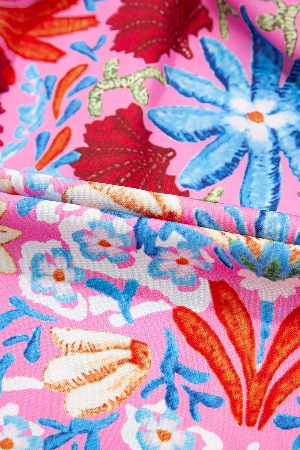 Floral Puff Sleeve Button-Up Top-Tops-Krush Kandy, Women's Online Fashion Boutique Located in Phoenix, Arizona (Scottsdale Area)