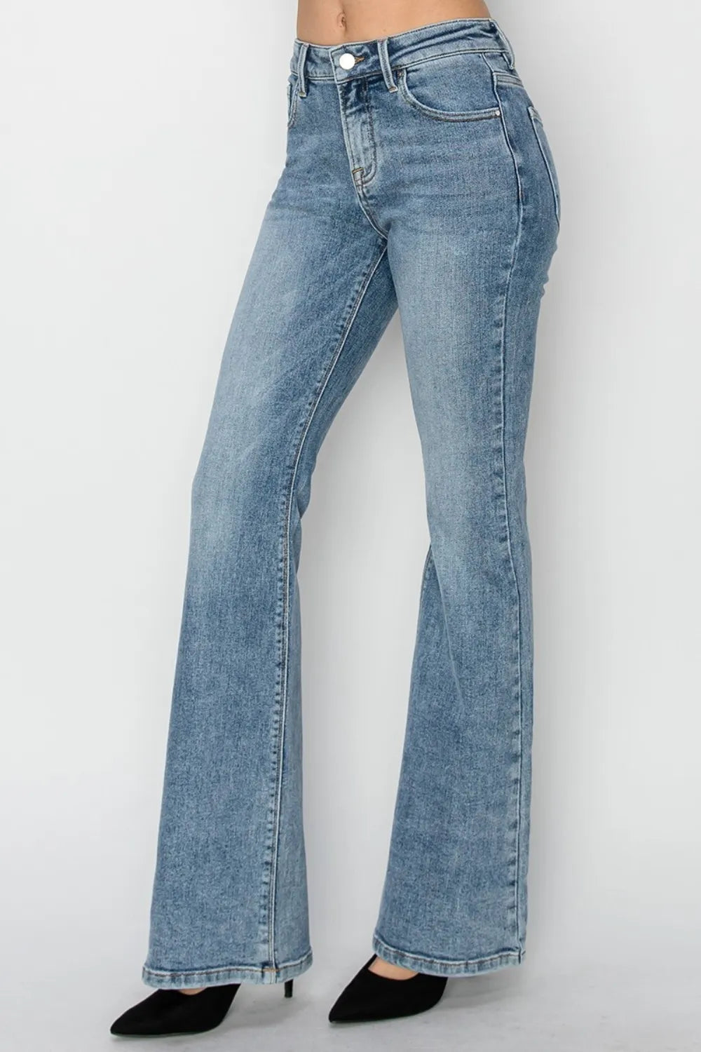 RISEN Full Size Mid Rise Bootcut Jeans-jeans-Krush Kandy, Women's Online Fashion Boutique Located in Phoenix, Arizona (Scottsdale Area)