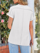 Round Neck Short Sleeve T-Shirt-Krush Kandy, Women's Online Fashion Boutique Located in Phoenix, Arizona (Scottsdale Area)