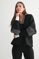 Varsity Edge Pullover-Pullovers-Krush Kandy, Women's Online Fashion Boutique Located in Phoenix, Arizona (Scottsdale Area)