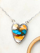 Long Heart Stone Slab Necklace MADE TO ORDER-Necklaces-Krush Kandy, Women's Online Fashion Boutique Located in Phoenix, Arizona (Scottsdale Area)