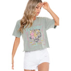 Free Spirit Rock N Roll Graphic Washed Faux Crop Tee PREORDER-Graphic Tees-Krush Kandy, Women's Online Fashion Boutique Located in Phoenix, Arizona (Scottsdale Area)