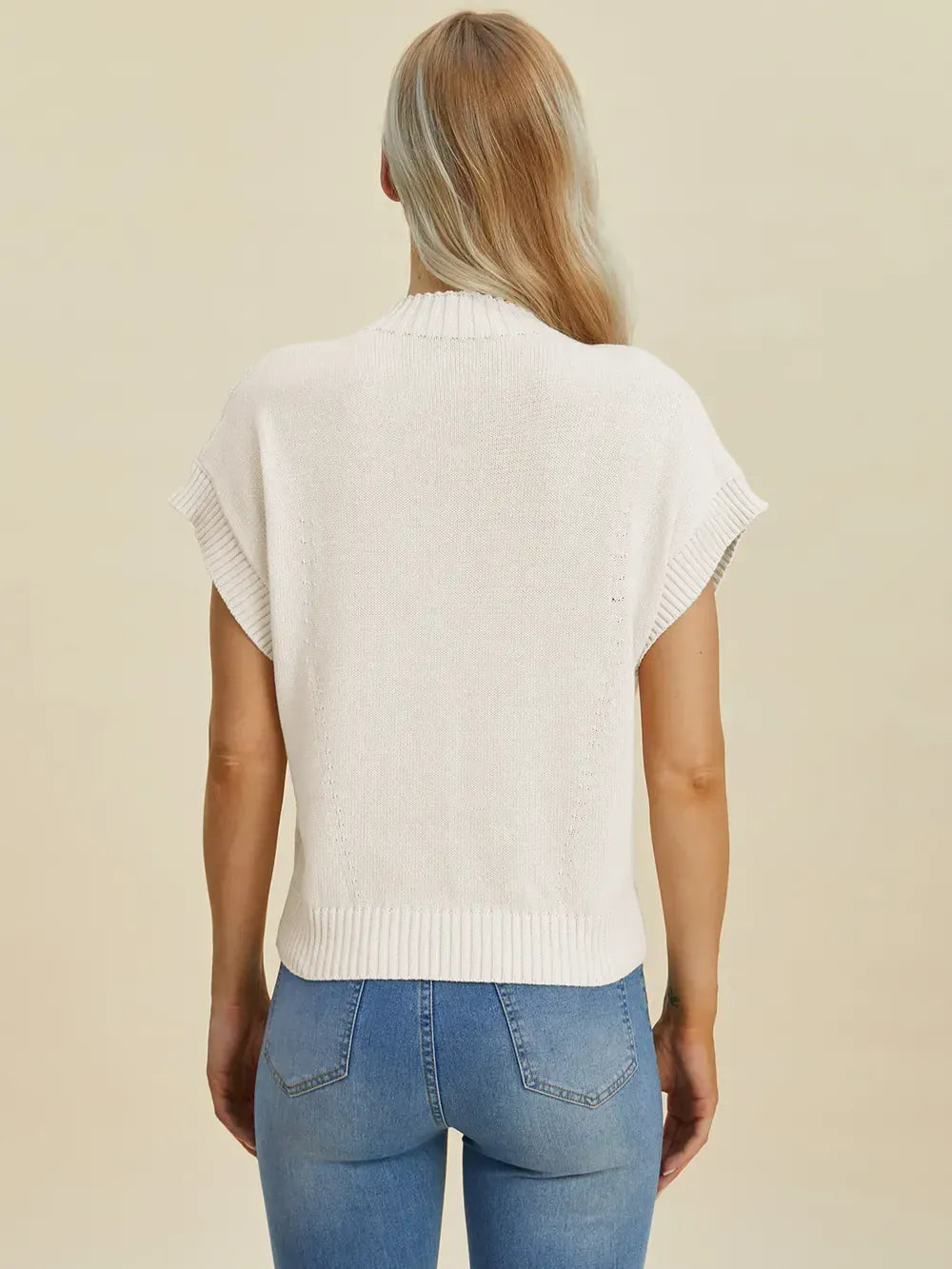 Double Take Full Size Mock Neck Short Sleeve Sweater-Krush Kandy, Women's Online Fashion Boutique Located in Phoenix, Arizona (Scottsdale Area)