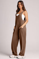 Lovelet Wide Strap Jumpsuit with Pockets-Krush Kandy, Women's Online Fashion Boutique Located in Phoenix, Arizona (Scottsdale Area)