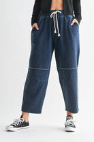 Cotton Blend Mineral Wash Cropped Straight Leg Pants-Bottoms-Krush Kandy, Women's Online Fashion Boutique Located in Phoenix, Arizona (Scottsdale Area)