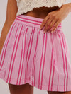 Striped High-Waist Linen Blend Summer Shorts-Shorts-Krush Kandy, Women's Online Fashion Boutique Located in Phoenix, Arizona (Scottsdale Area)