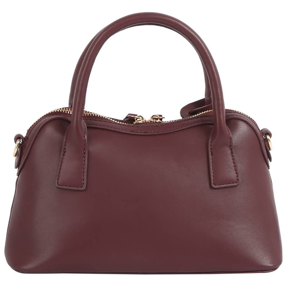 Woven Faux Leather Satchel-Purses & Bags-Krush Kandy, Women's Online Fashion Boutique Located in Phoenix, Arizona (Scottsdale Area)