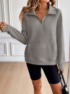 Ivy Lane Half Zip Raglan Sleeve Sweatshirt-Krush Kandy, Women's Online Fashion Boutique Located in Phoenix, Arizona (Scottsdale Area)