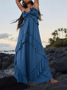 Ruffled Halter Neck Maxi Dress-Dresses-Krush Kandy, Women's Online Fashion Boutique Located in Phoenix, Arizona (Scottsdale Area)