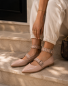 Adrita Double Buckle Flats