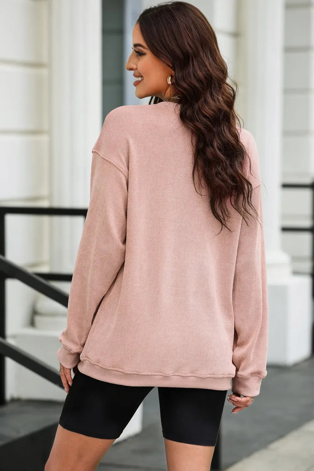 Sequin Candy Cane Round Neck Sweatshirt-Sweaters-Krush Kandy, Women's Online Fashion Boutique Located in Phoenix, Arizona (Scottsdale Area)