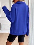 Ivy Lane Half Zip Raglan Sleeve Sweatshirt-Krush Kandy, Women's Online Fashion Boutique Located in Phoenix, Arizona (Scottsdale Area)