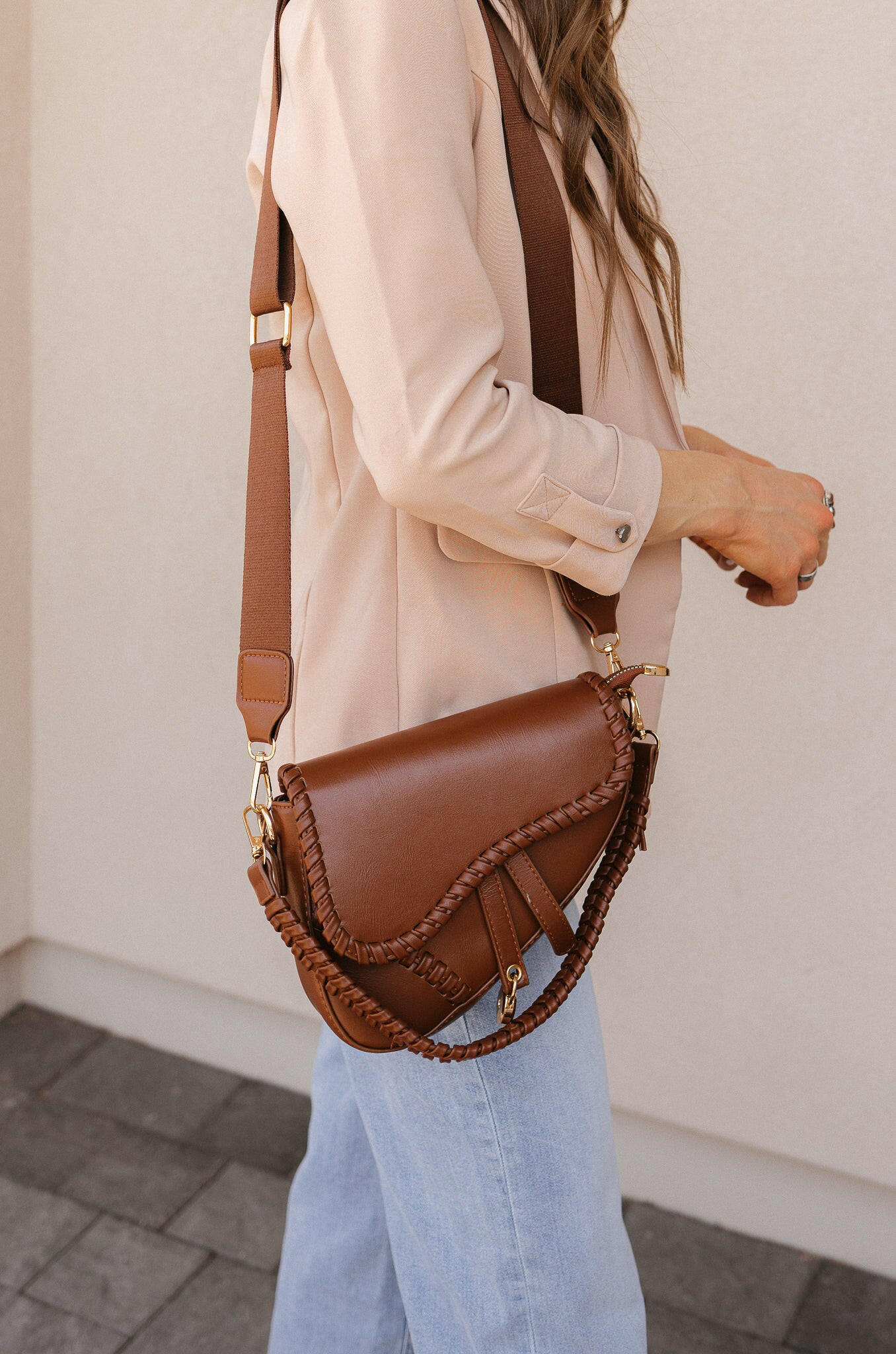 Adeline Saddle Crossbody Hand Bag-Purses & Bags-Krush Kandy, Women's Online Fashion Boutique Located in Phoenix, Arizona (Scottsdale Area)