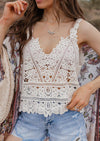 Boho Chic Crochet Cami Top-Tanks-Krush Kandy, Women's Online Fashion Boutique Located in Phoenix, Arizona (Scottsdale Area)