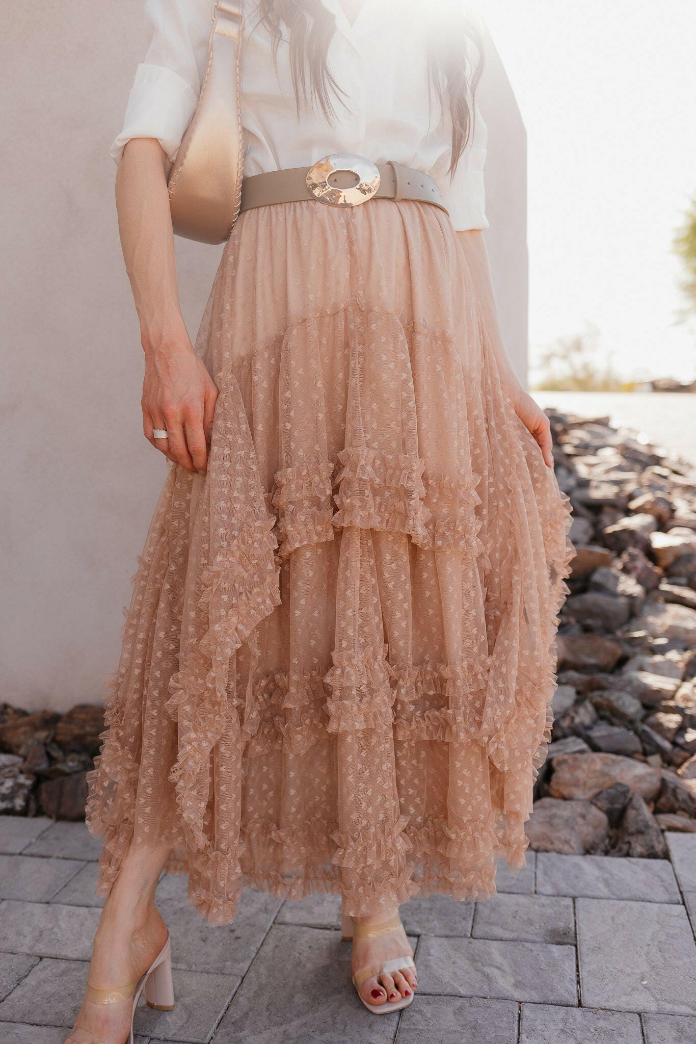 Lace Layers Ruffle Tulle Maxi Skirt | Krush Kandy Boutique