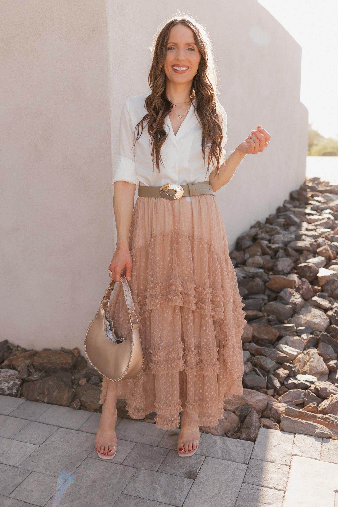 Lace Layers Ruffle Tulle Maxi Skirt | Krush Kandy Boutique