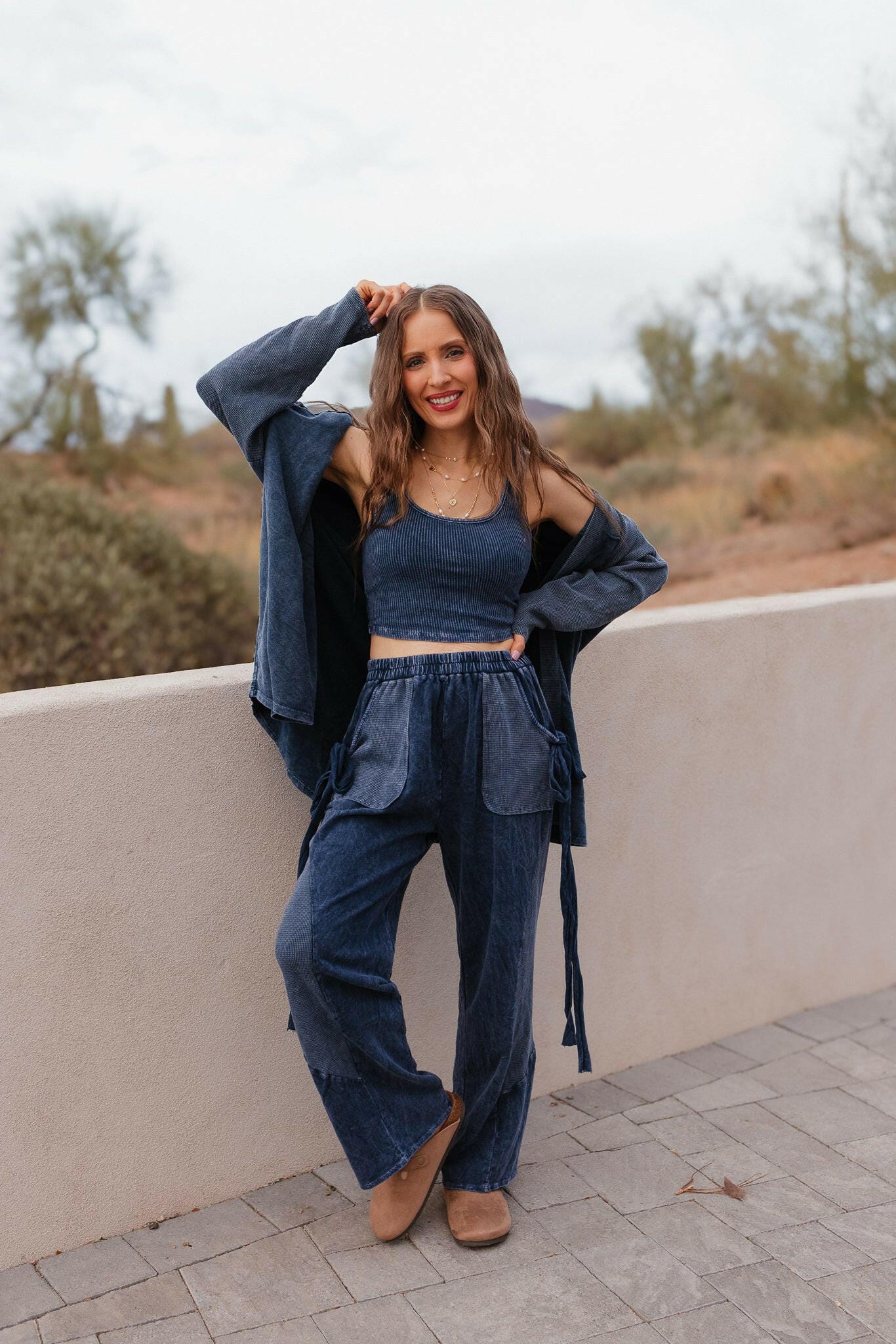 J.HER Vintage Wash Open Cardigan-Cardigans-Krush Kandy, Women's Online Fashion Boutique Located in Phoenix, Arizona (Scottsdale Area)