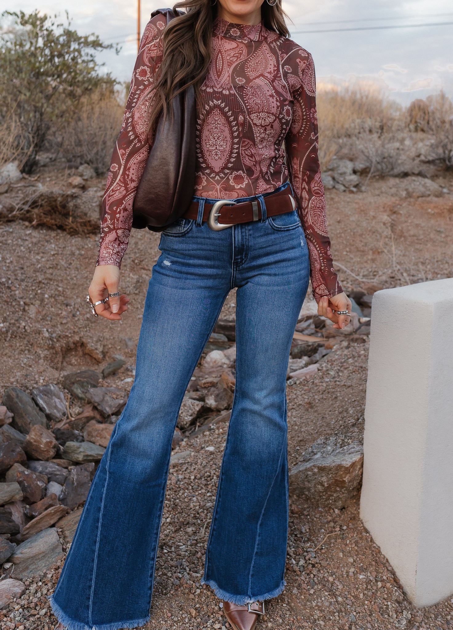 Sunset Stroll Kancan Mid-Rise Flare Jeans-Denim-Krush Kandy, Women's Online Fashion Boutique Located in Phoenix, Arizona (Scottsdale Area)