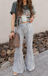 Rambling Rose Mineral Wash Flare LoungePants